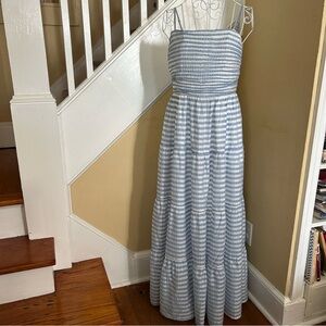 Chelsea28 Blue and White Striped Dress